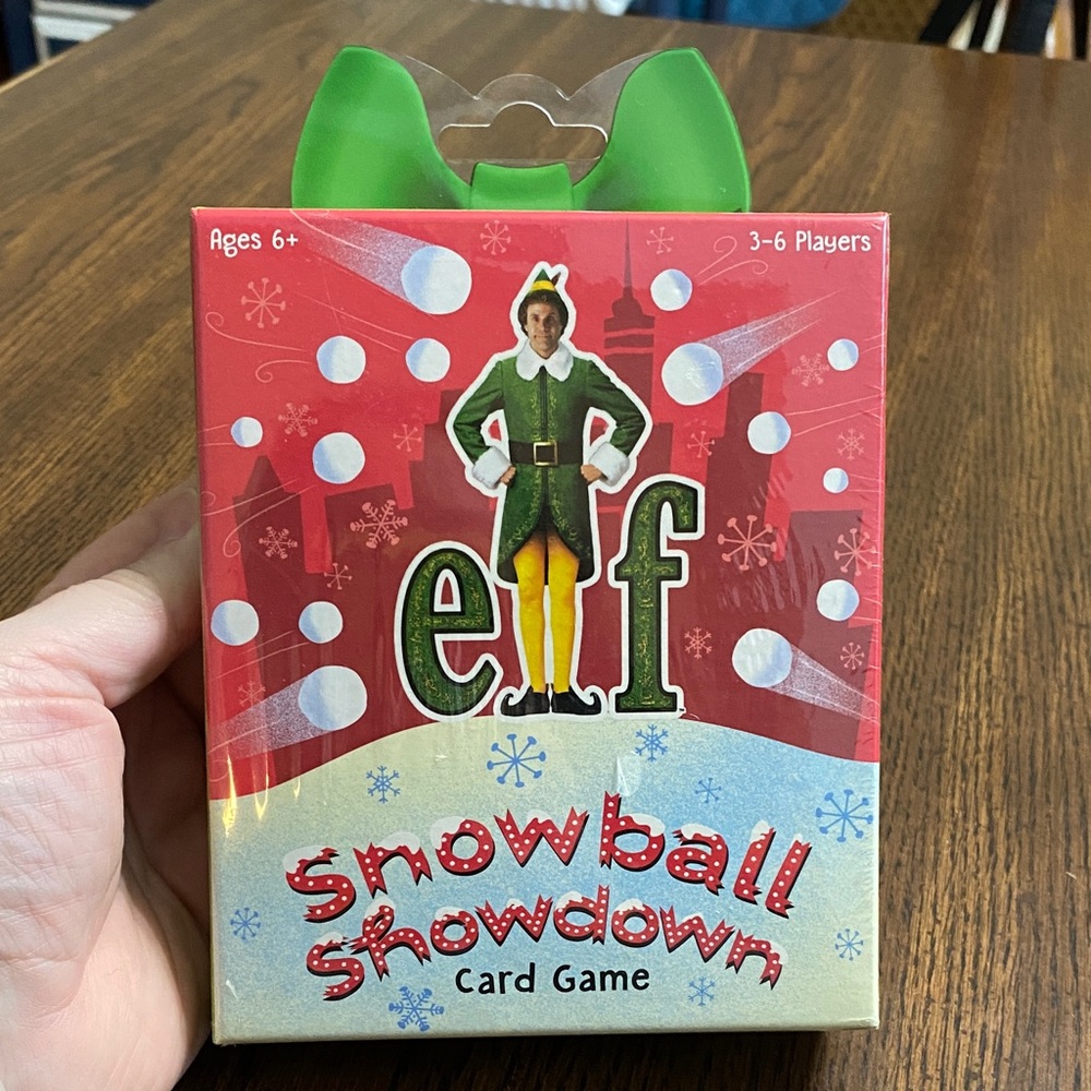 “5/$20” Elf Snowball Showdown card game